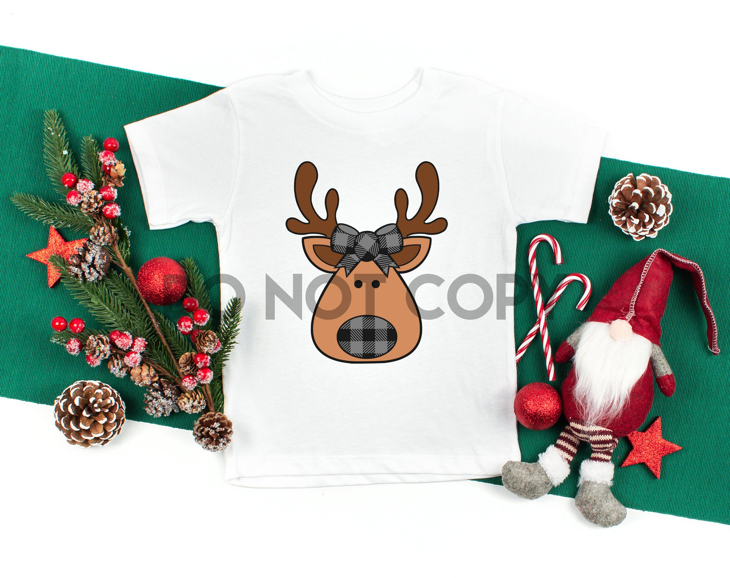 Reindeer Face Brown Sublimation print