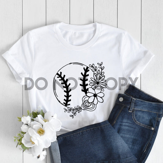 Baseball Softball Floral Sublimation print