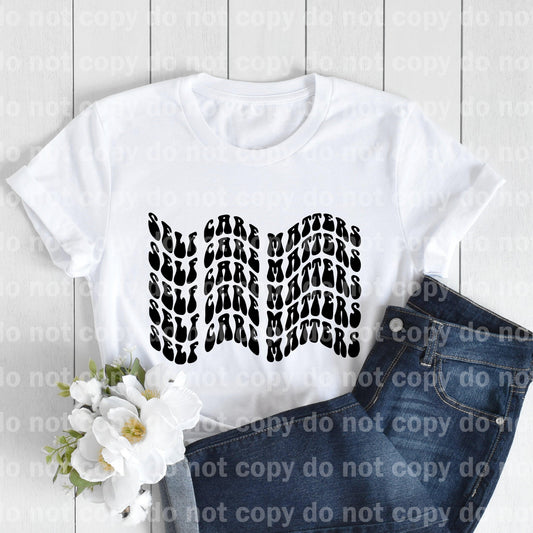 Self Care Matters Wavy Typography Sublimation Print