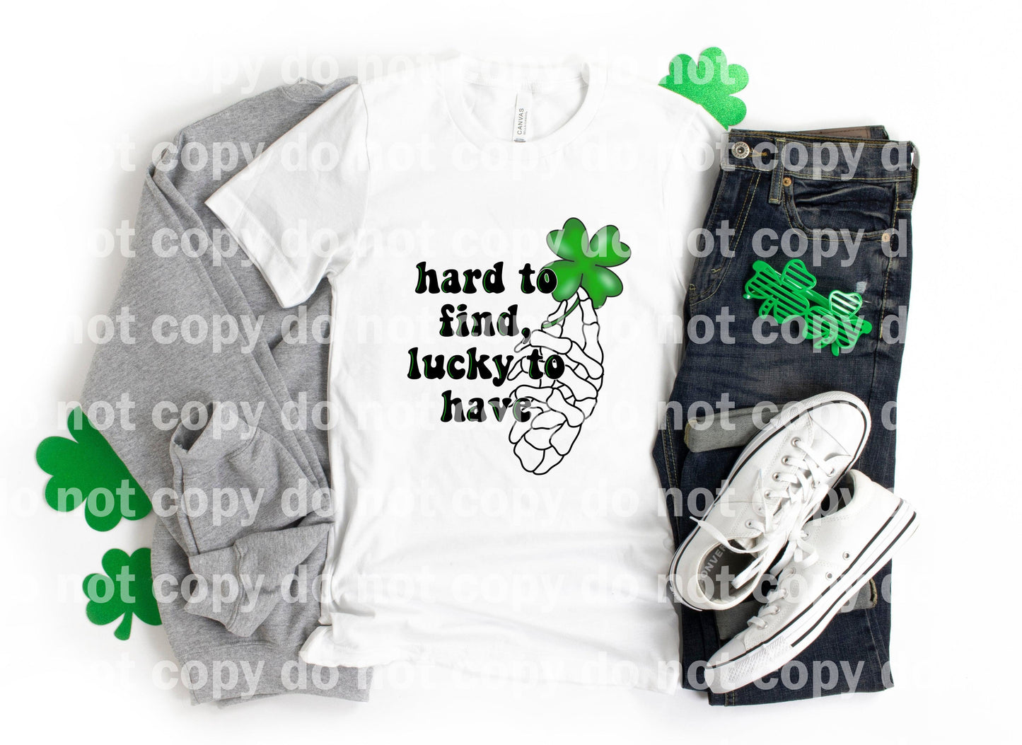 Hard to find, Lucky to have Shamrock Skellie Dream Print or Sublimation Print