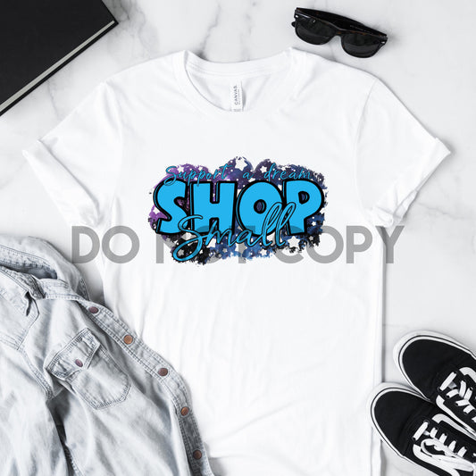 Apoye una impresión de sublimación azul pequeña de Dream Shop