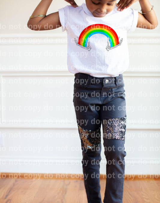 Skellie Hand Rainbow Sublimation print
