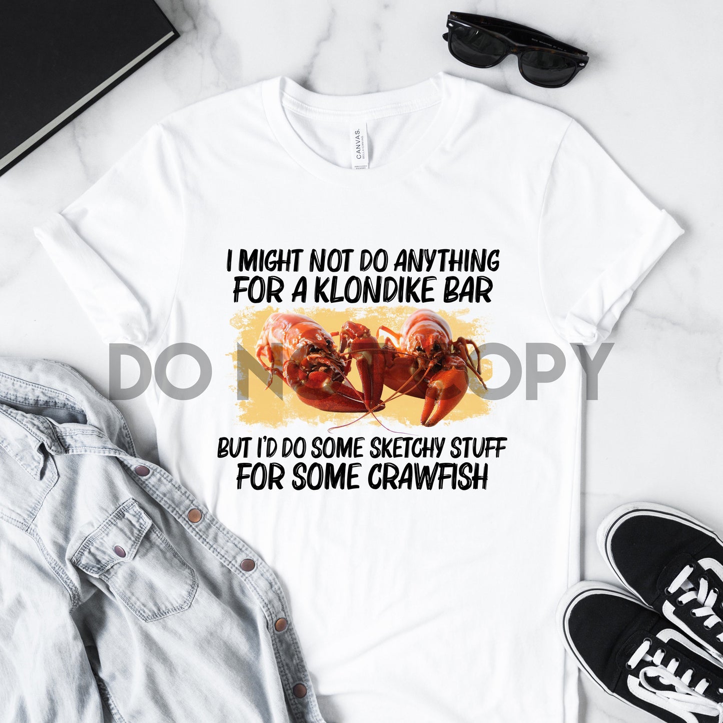 Puede que no haga nada para una barra de Klondike, pero sí haría algunas cosas incompletas para una impresión por sublimación de Crawfish.