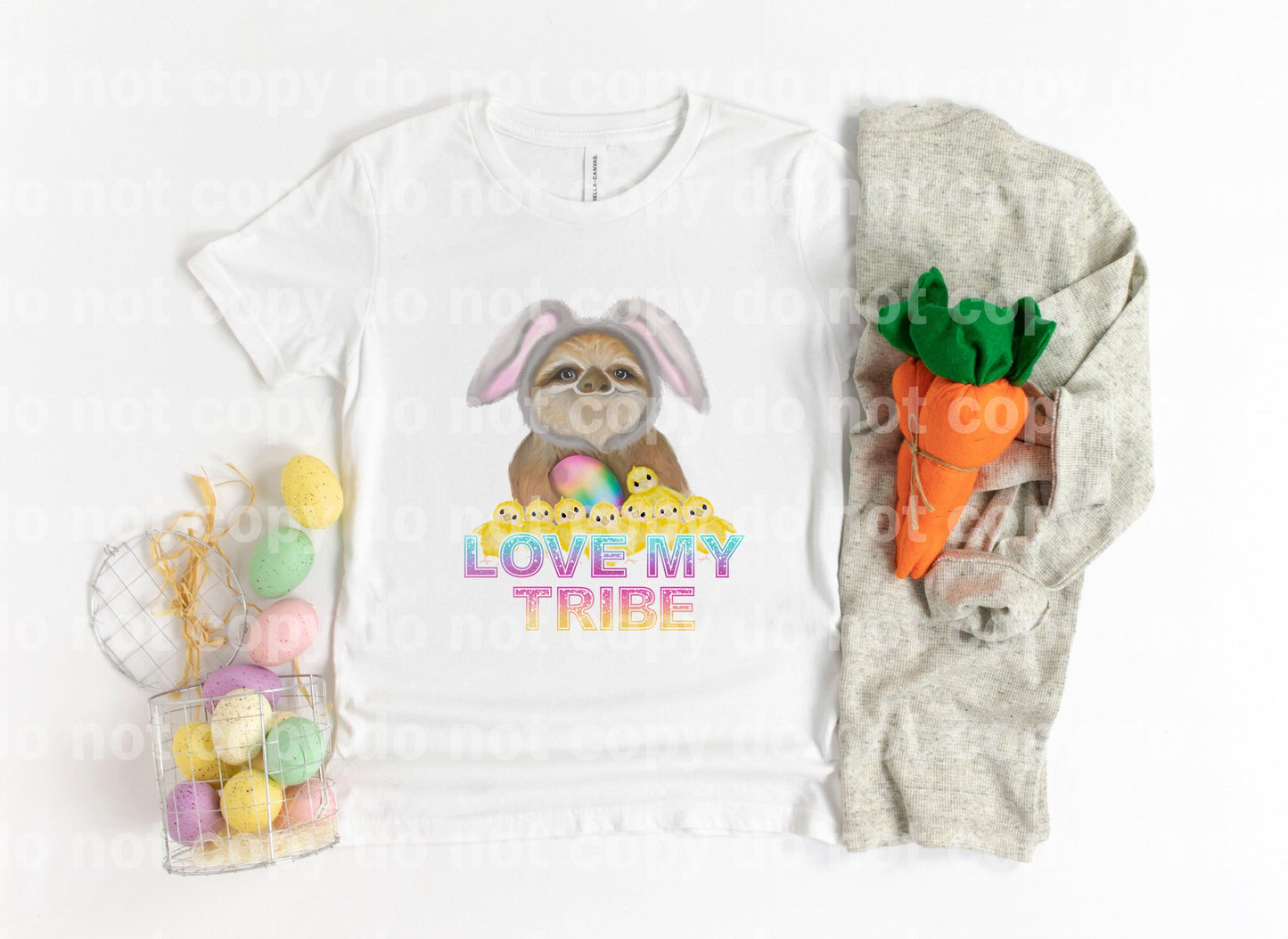 Love My Tribe Sloth Bunny Sublimation print