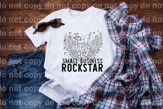 Small Business Rockstar Skeleton Wings Sublimation print