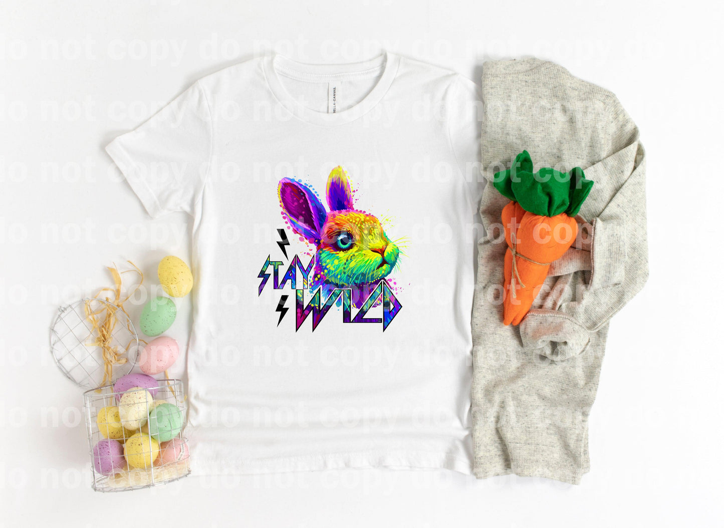 Stay Wild Bunny Colorful Sublimation print