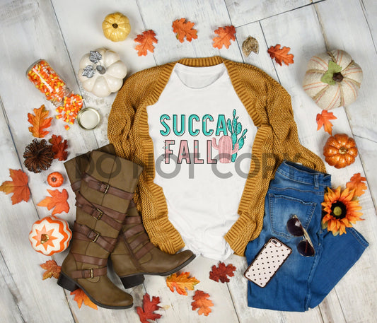 Succa For Fall Cactus Succulent Sublimation print