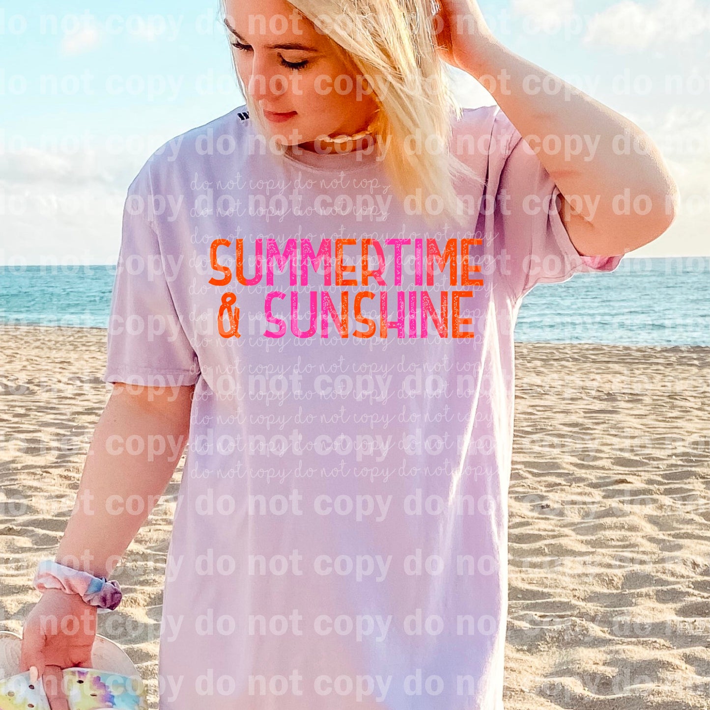 Summer Time And Sunshine Typography Full Color/One Color Dream Print or Sublimation Print