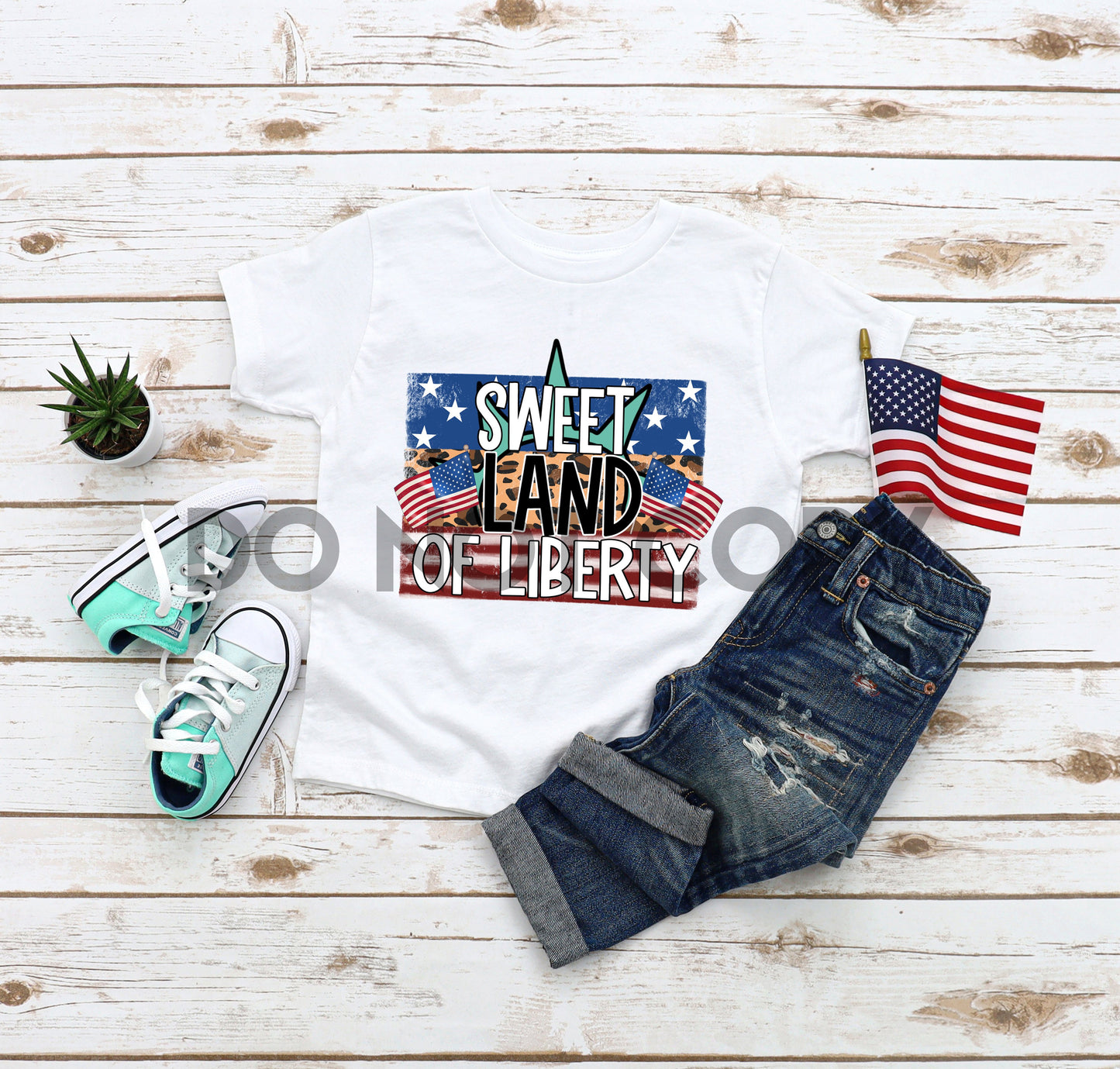 Sweet Land Of Liberty Leopard Sublimation print