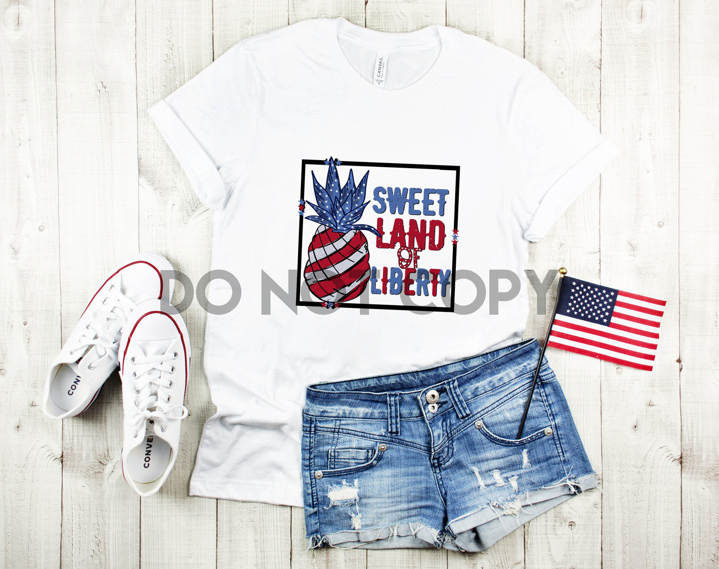 Sweet Land of Liberty Pineapple Sublimation print