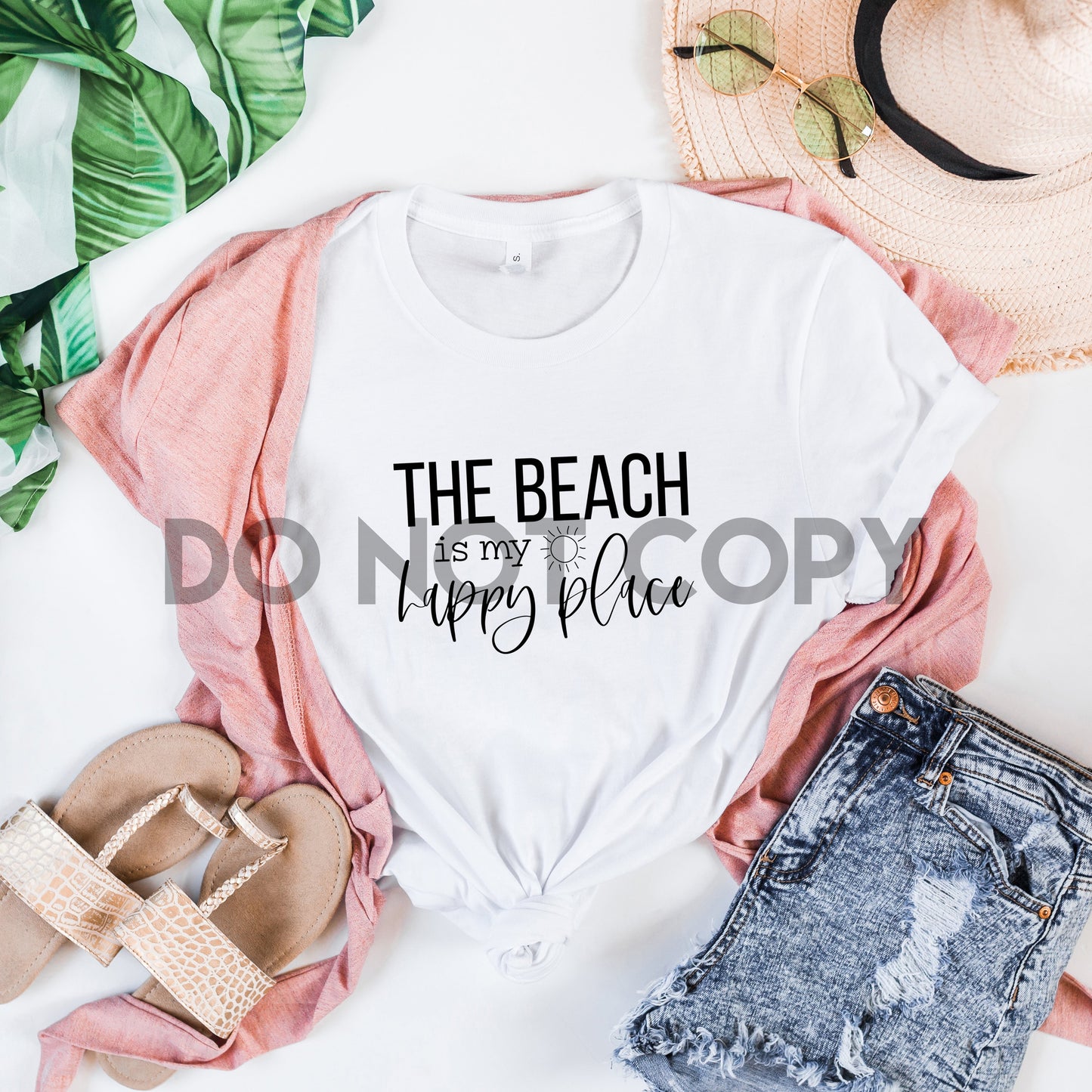 The Beach Is My Happy Place Sublimation print