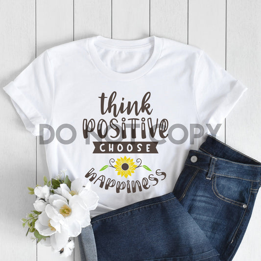 Piense en positivo Elija la impresión de sublimación de felicidad