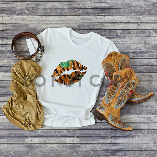 Tiger Print Lips Sublimation print
