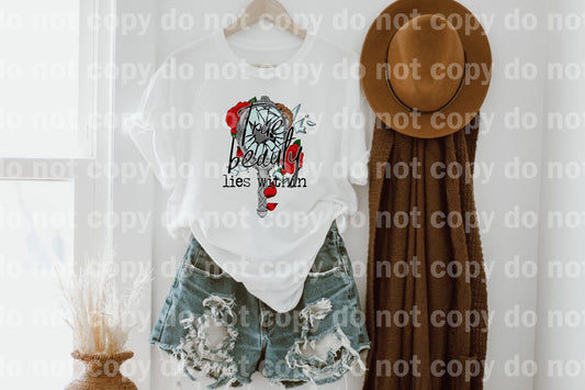 True Beauty Lies Within Broken Mirror Sublimation print