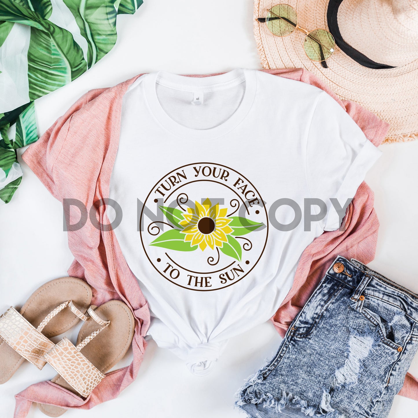 Turn Your Face to The Sun Sunflower Sublimation print