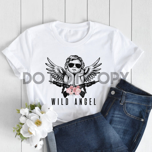 Wild Angel Floral Guns Sublimation print