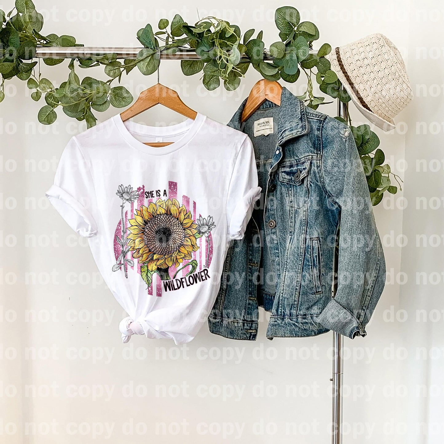 She's a Wildflower Distressed Sublimation print