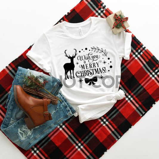 Wish You a Merry Christmas Sublimation print