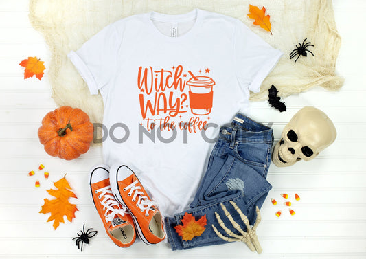 Witch Way to the Coffee Orange Sublimation print