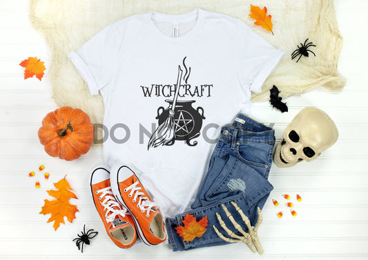Witchcraft Broomstick Cauldron Sublimation Print
