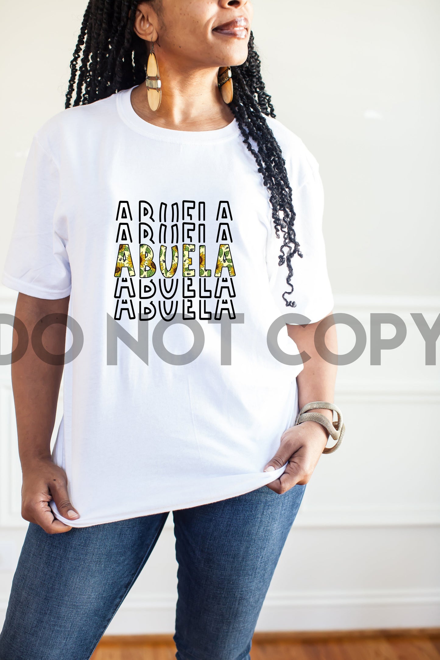 Abuela Sunflower Word Stack Dream Print or Sublimation Print