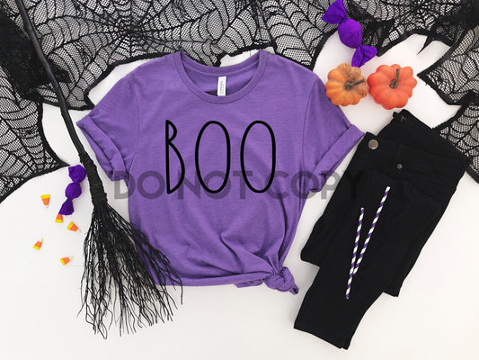 BOO choose black or white ink Adult Youth and Infant one color Screen print transfer