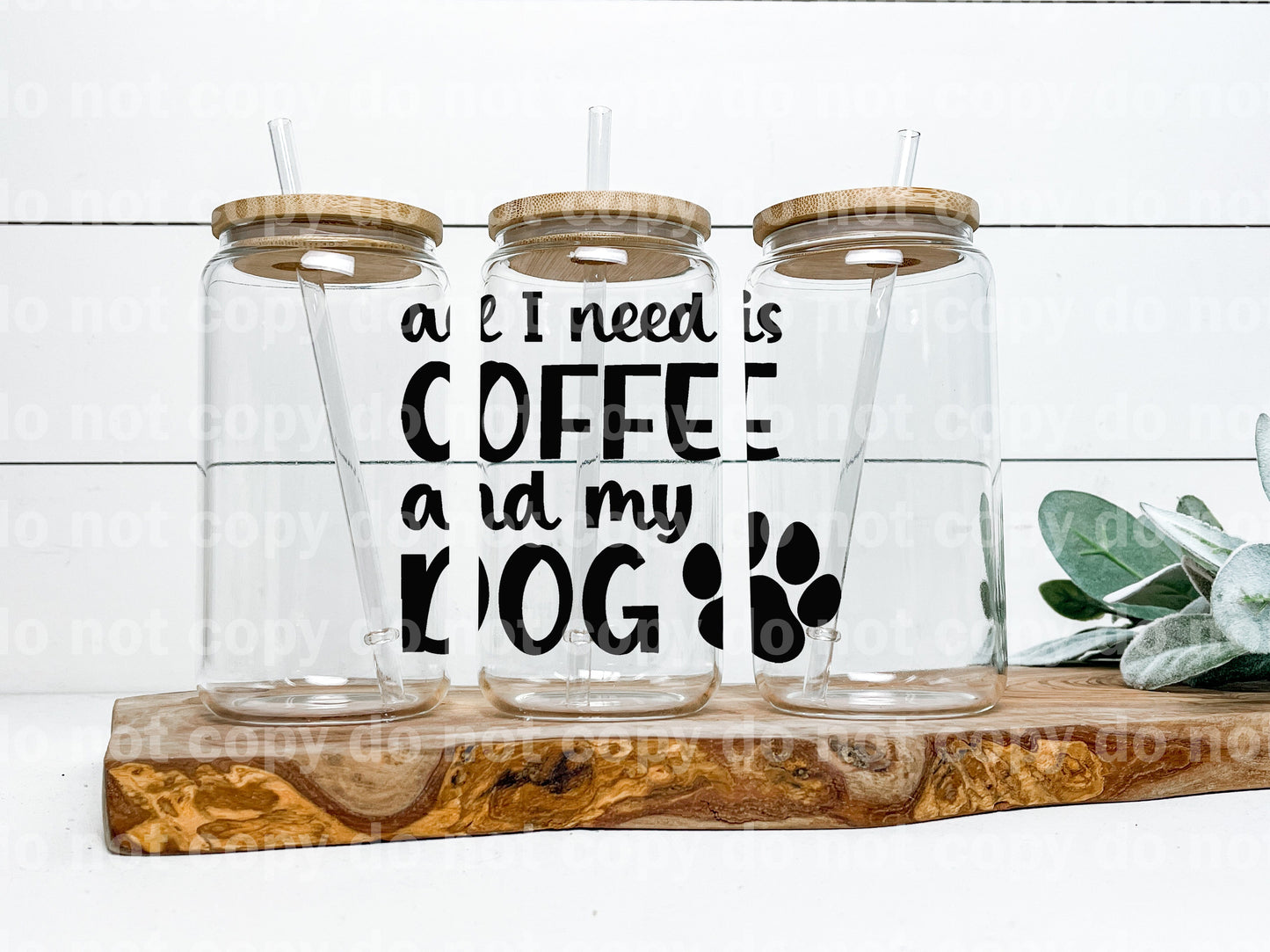 All I Need Is Coffee And My Dog Decal 5 x 4.2