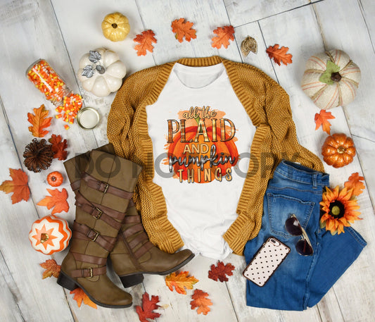 All the Plaid and Pumpkin Things Sublimation print