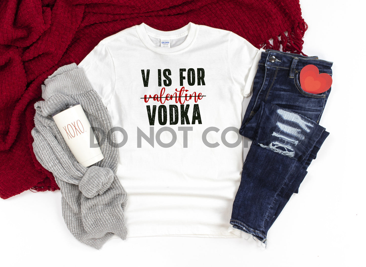 V is for Vodka Anti-Valentine sublimation print