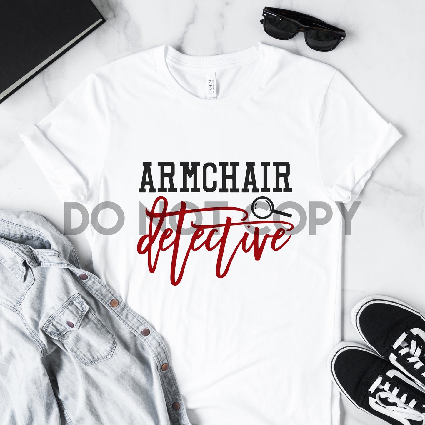 Armchair Detective Magnifier Sublimation print