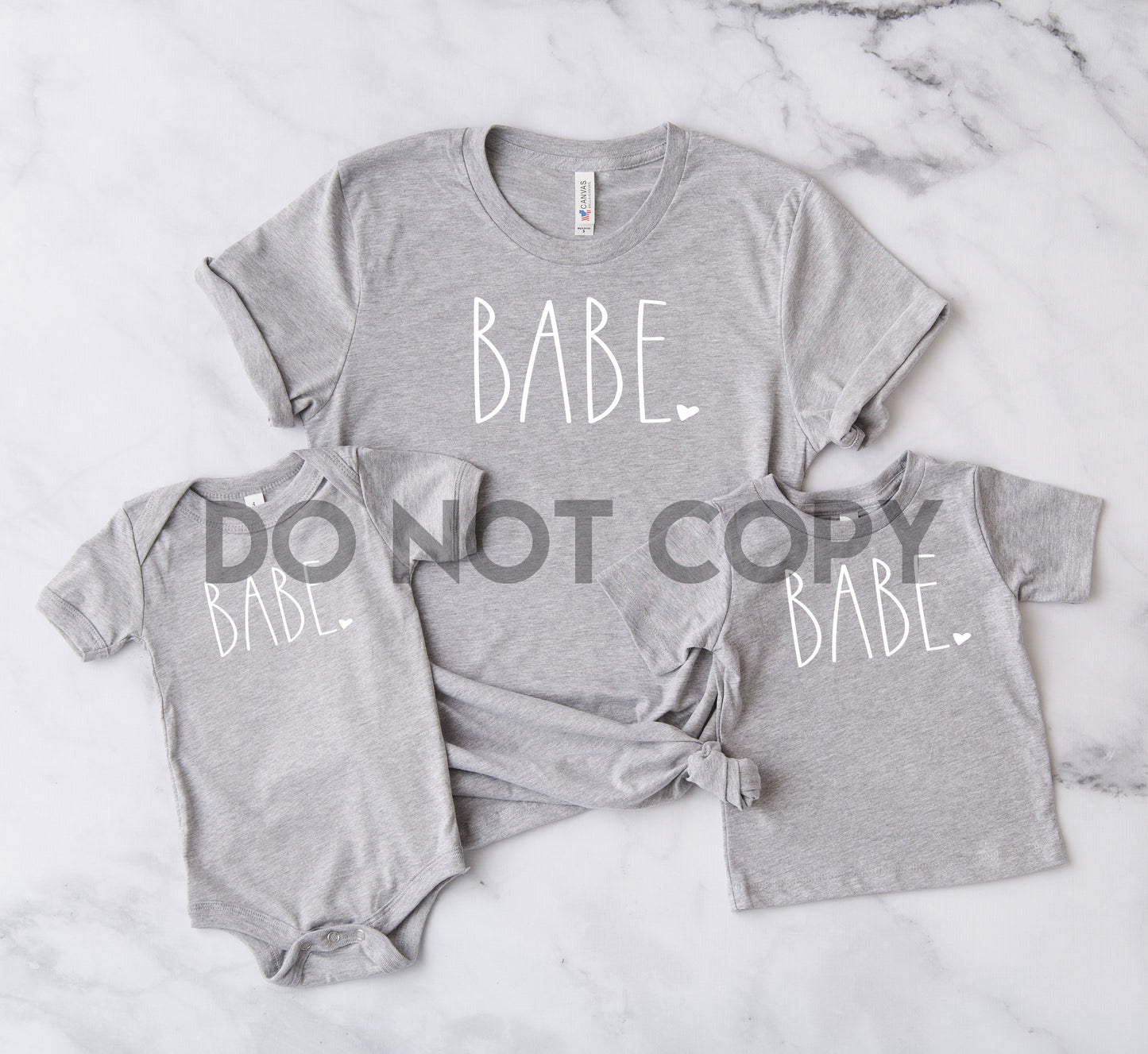 Babe WHITE INK Adult Youth and Infant one color Screen print transfer