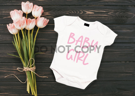 Baby Girl Pink Lettering Sublimation print