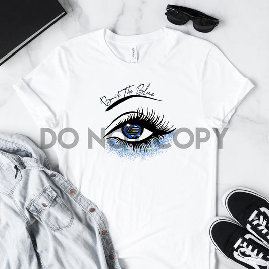 Back The Blue Line Glitter Eye Sublimation Print