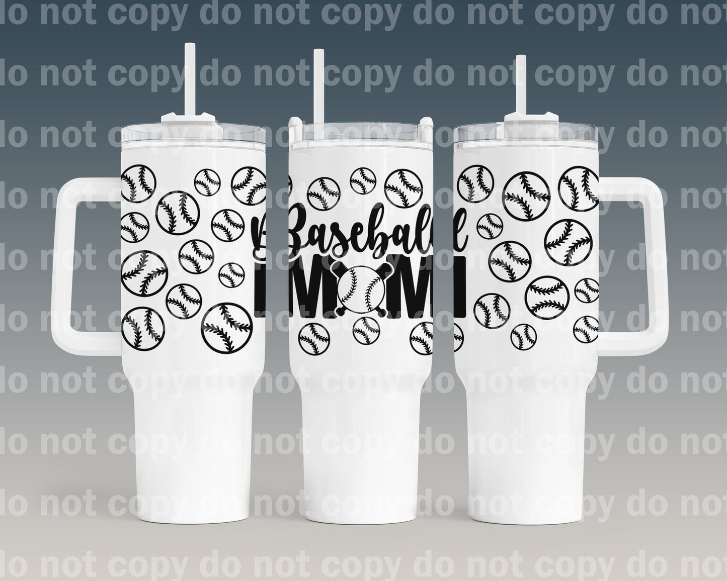 Baseball Mom Cup Wrap 40oz Cup Wrap with Matching Handle Print