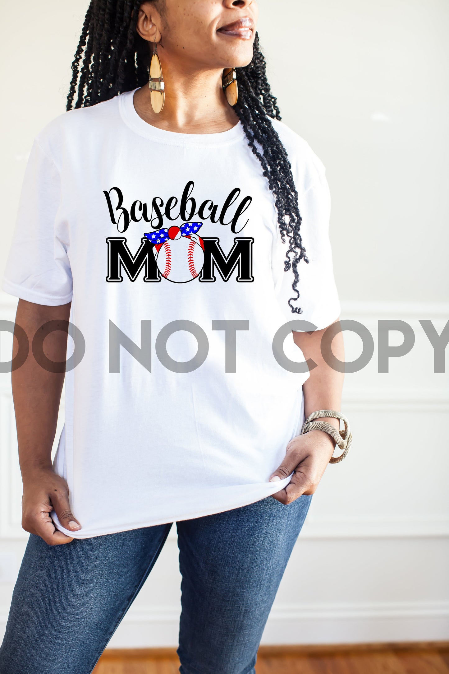 Baseball Mom Red and Blue Bandana Sublimation print