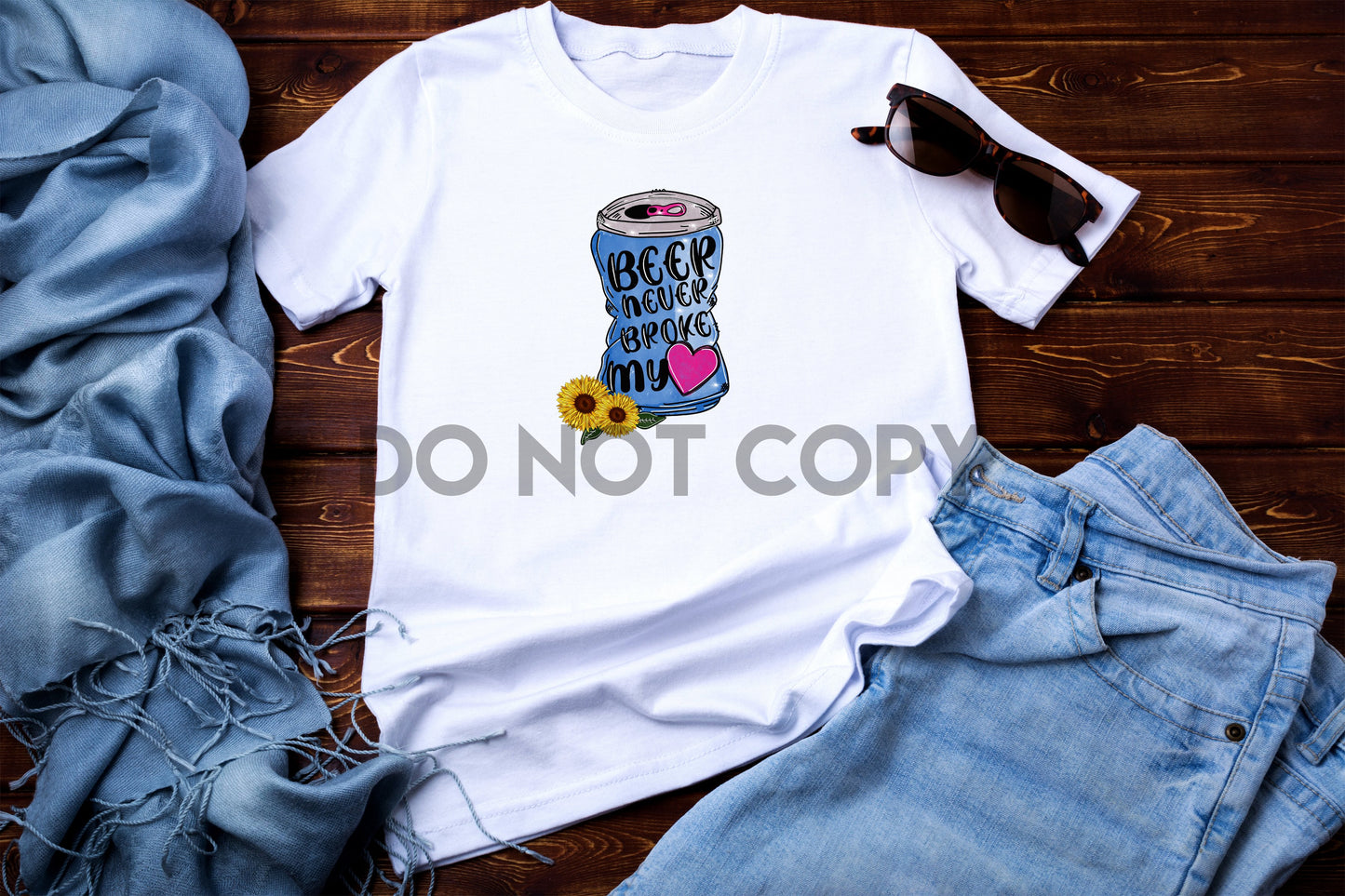 Beer Never Broke My Heart Beer Can Sublimation print