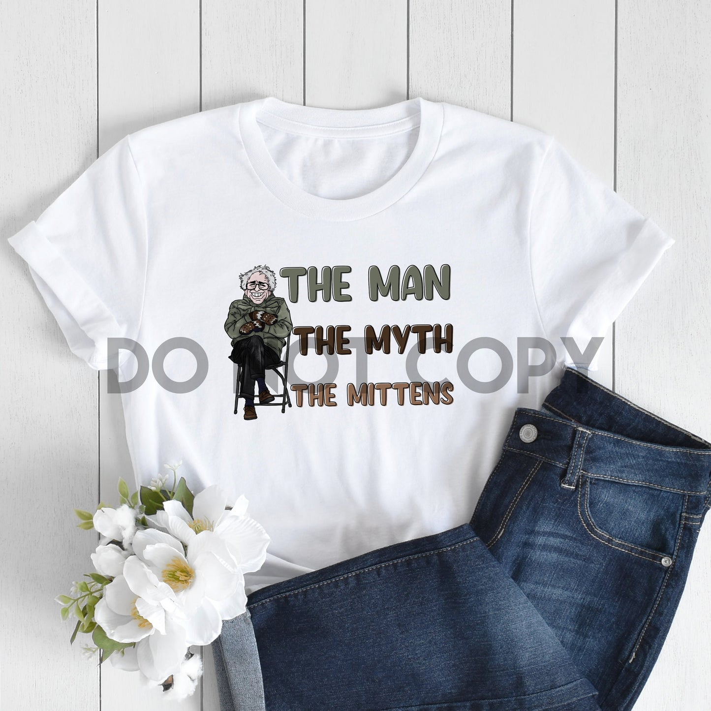 Bernie The Man The Myth The Mittens Sublimation Print
