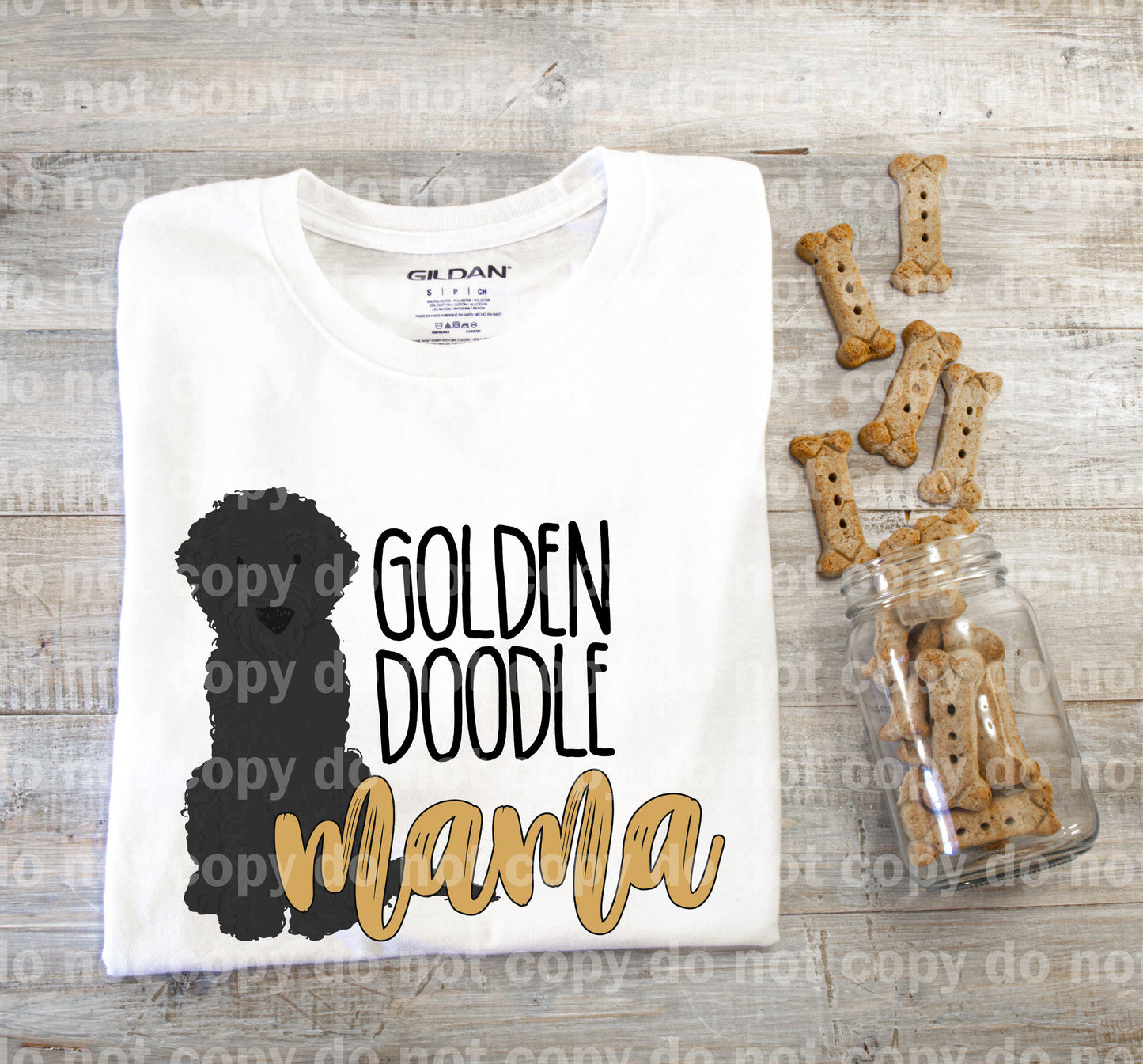 Black Golden Doodle Mama Sublimation Print