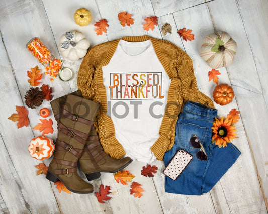 Blessed and Thankful Sublimation print
