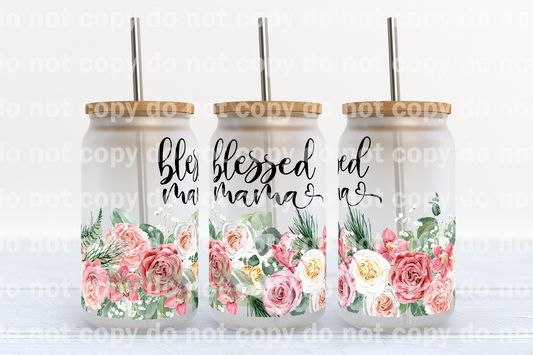 Blessed Mama Floral 16oz Cup Wrap