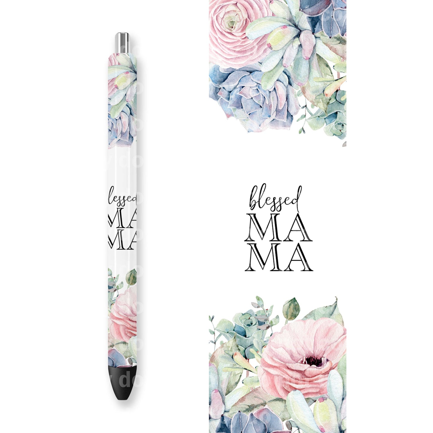 Blessed Mama Floral Pen Wrap