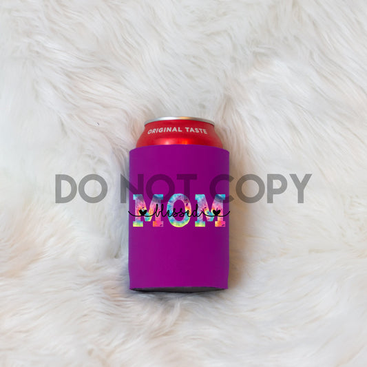 Blessed MOM tye die Coozie can hugger Low heat Full color Screen Print transfer