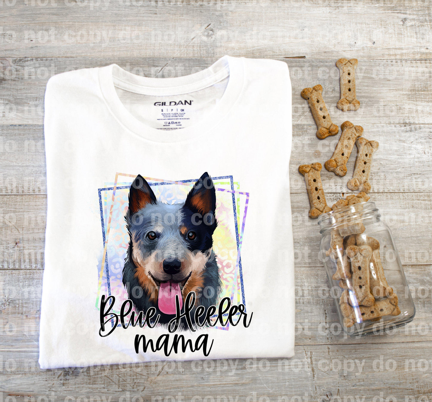 Blue Heeler Mama Tongue Out Sublimation Print