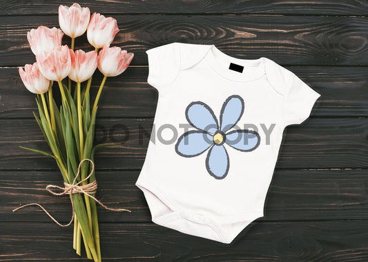 Blue Petals Flower Sublimation print