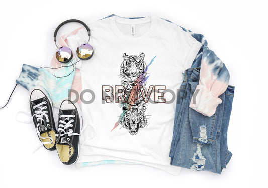 Brave Tiger Fierce Sublimation print