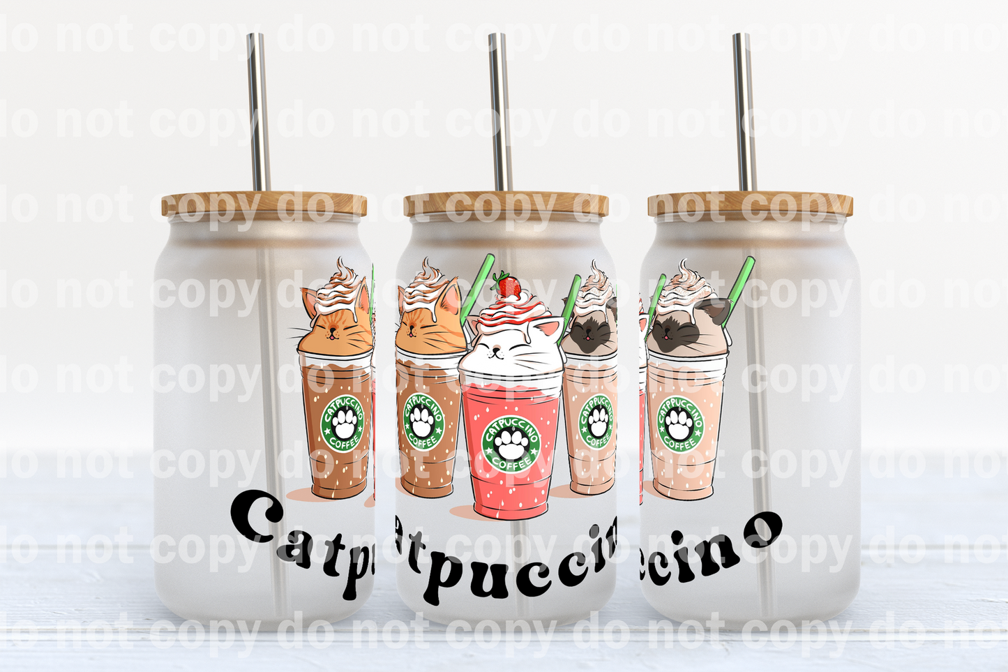 Catpuccino Coffee 16oz Cup Wrap