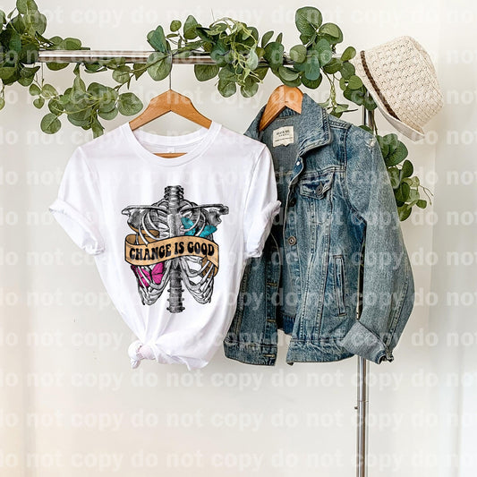 Change is Good Skeleton Butterfly Sublimation Print