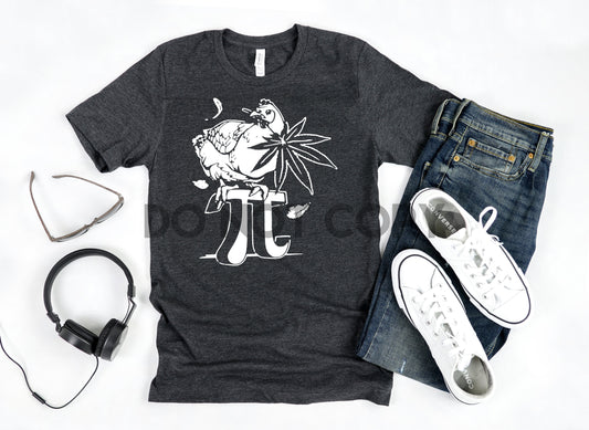 Chicken Pot Pie pi hierba divertida unisex un color Serigrafía transferencia de plastisol 