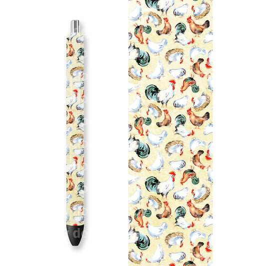 Chickens Print Pen Wrap