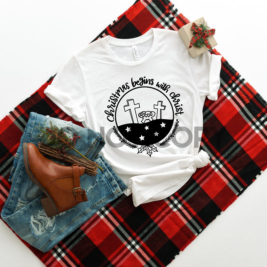 Christmas Begins With Christ Sublimation print
